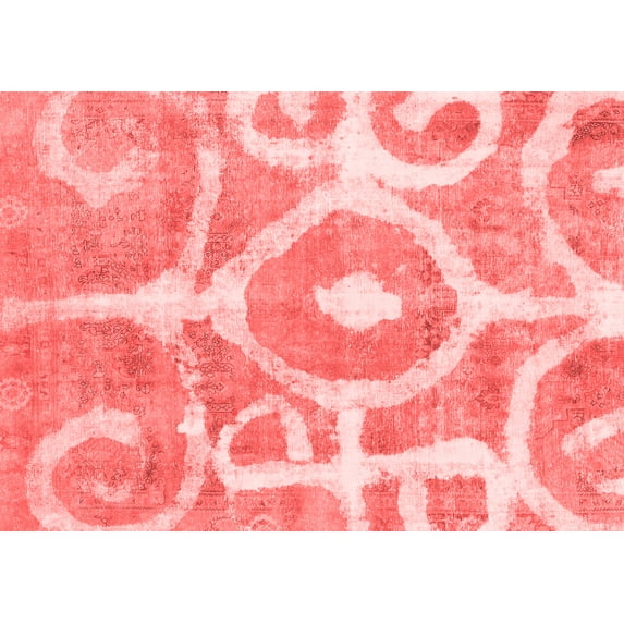 Ahgly Company Machine Washable Indoor Rectangle Abstract Red Modern Area Rugs, 4' x 6'