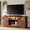 Walnut, variant on Farmhouse LED TV Stand for 65 Inch TV, Entertainment Center with Power Outlet, Media Console with Storage Cabinets and Shelves, Walnut