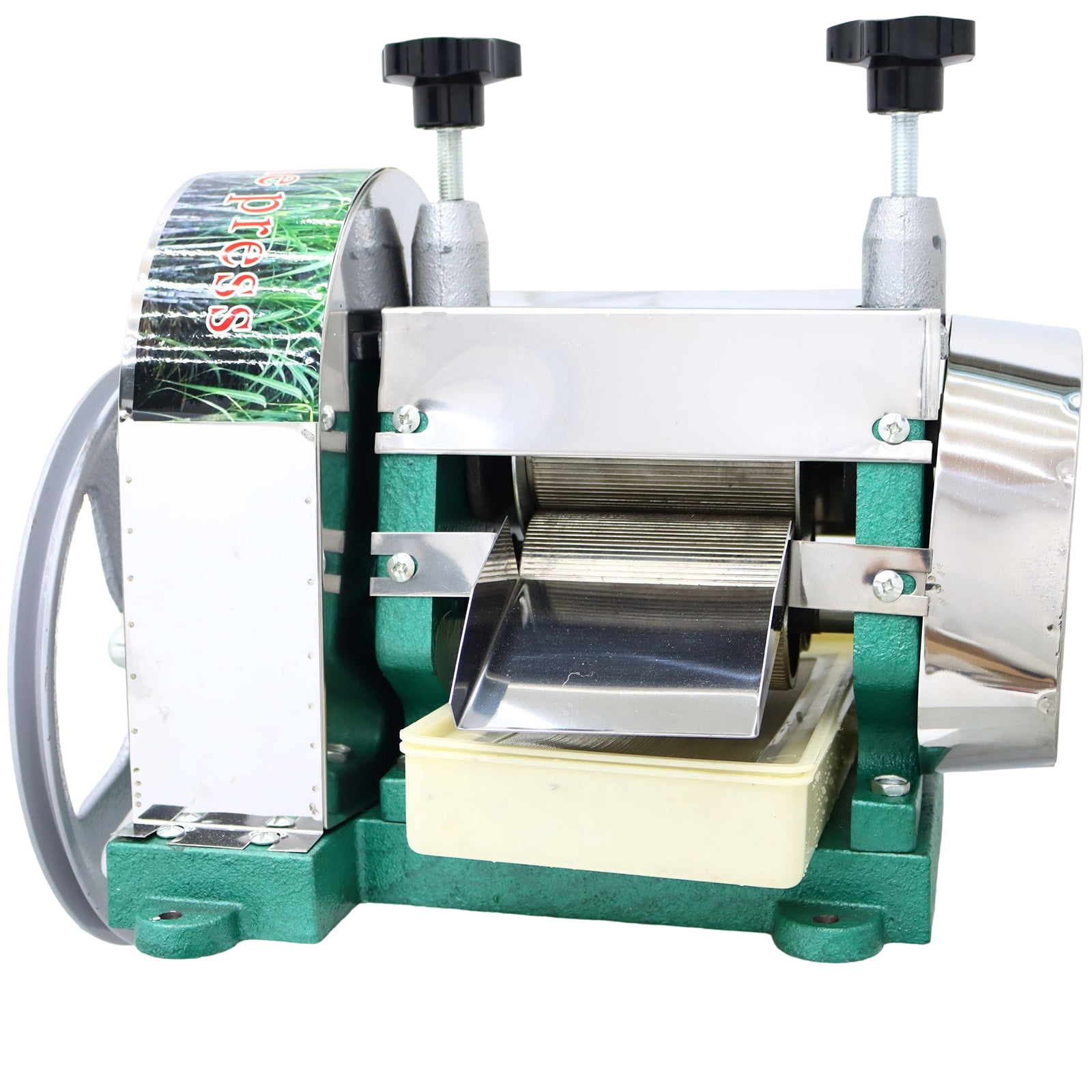 INTBUYING Manual Sugarcane Juice Extractor Sugar Cane Ginger Juicer with 2 Knives Output 110-330LB/H