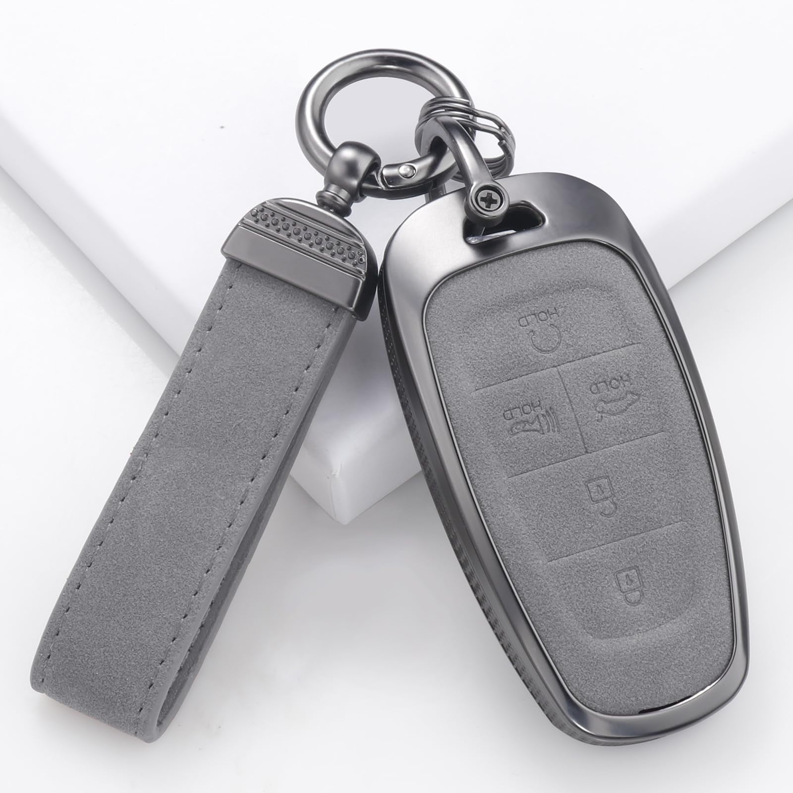for Hyundai Key Fob Cover, Full Protection Key Case Shell Compatible with 2019 2020 2021 2022 Hyundai Sonata Tucsonn 5 Buttons