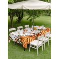 thumbnail image 3 of Outdoor Tablecloth with Umbrella Hole and Zipper, Orange Yellow Pumpkin Fall Rectangle Table Cloth 60x102 Inch Waterproof Tablecloth, Thanksgiving Leaves Grey Plaid Picnic Table Cover for Patio, 3 of 7