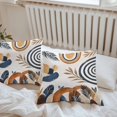 thumbnail image 6 of Throw Pillow Covers 20x20 Inch Set of 2, Brown Nave Blue Boho Waterproof Outdoor Pillow Covers, Modern Geometric Botanical Decorative Cushion Pillowcases for Couch, Sofa, Bed, Garden, Patio, 6 of 9