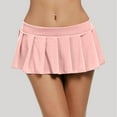 thumbnail image 2 of Uuwenda Women Skirts Sexy Pleated Mini Skirt Ruffle Lingerie For Pink 2Xl, 2 of 8