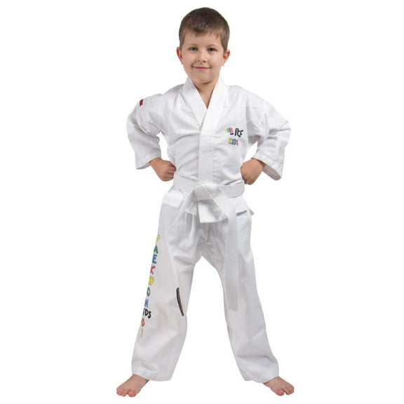 Top Ten Dobok Uniform - KIDS - White Cotton/Polyester SPE, 1668-1