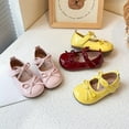thumbnail image 4 of Toddler Girl’s Patent Leather Mary Jane Shoes, Burgundy, Bow Accent, Toddler  shoes, 4 of 5