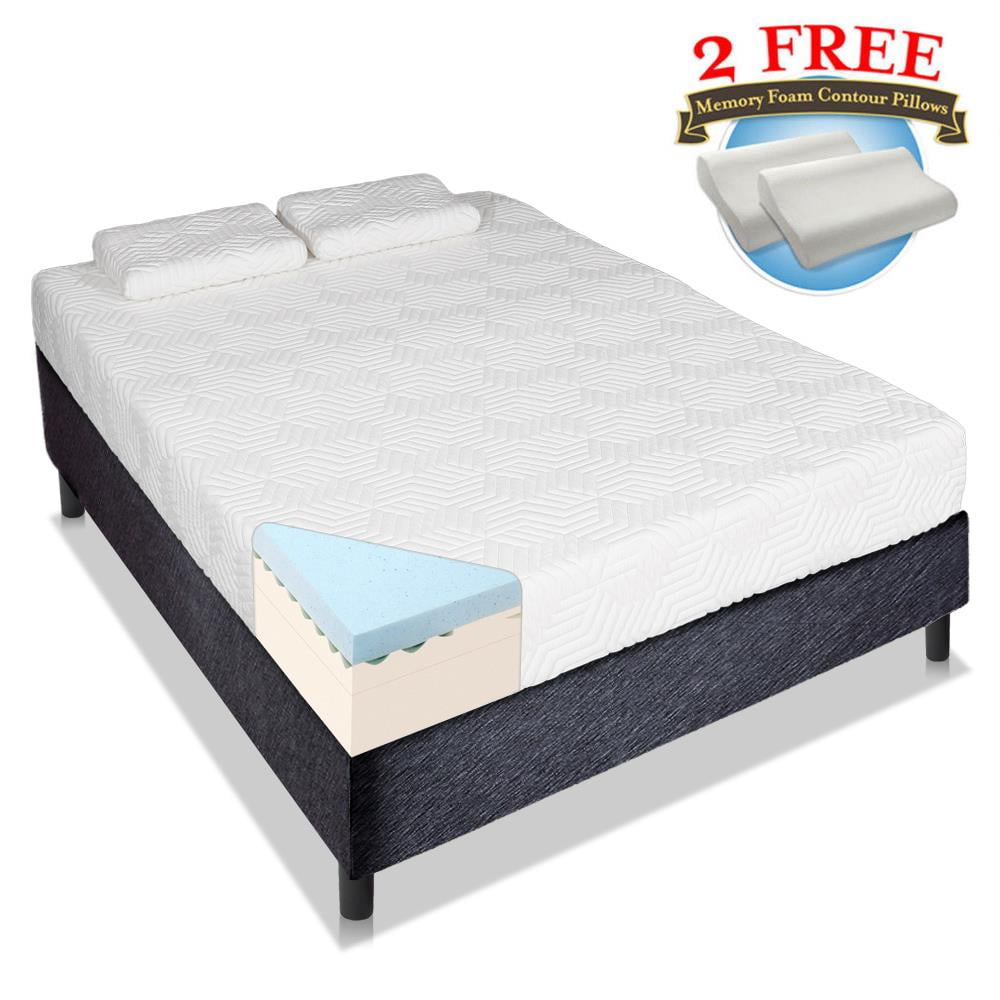 Ktaxon 5" inch Queen Size Cool Medium Firm Memory Foam Mattress 5 Free  Pillows White - Walmart.com