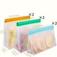 thumbnail image 1 of PEACNNG 6 Pcs Sacs de Rangement Alimentaires Réutilisables Étanches et Réutilisables Sacs de Congélation Sacs de Voyage/maison -2 Sacs Réutilisables Gallon/ 2 Sacs à Sandwich Réutilisables/ 2 Sacs à Collation Réutilisables (Exclusif), 1 of 5