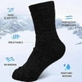 thumbnail image 4 of 3-Pack Men's Winter Thermal Heated Merino Wool Extra Warm Thick Outdoor Crew Socks Size 10-13, 4 of 7