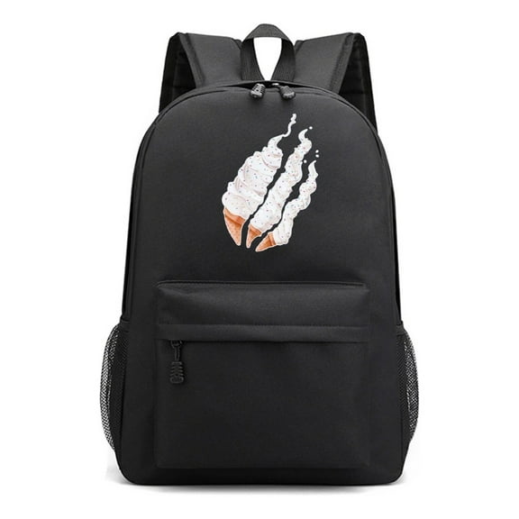 Preston Playz Hero Print Black Backpack, Anime Gaming Style Laptop Daypack for School and Travel, Lightweight Bookbag with Large Storage