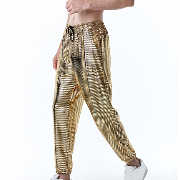 Puntoco Pantalones casuales largos para hombre, pantalones casuales de moda para hombre, pantalones con estampado sólido, pantalones con cintura elástica y cordón