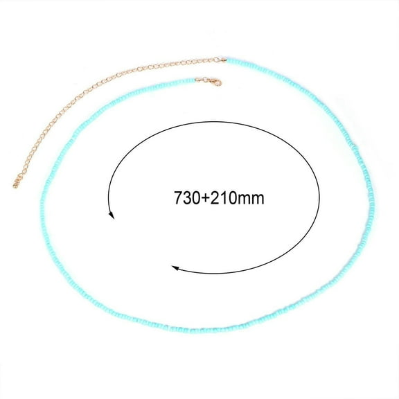 QQTDFG 1/6Pcs Bohemian Style Waist Chain Beads Colorful Belly Chains Body Jewelry 940mm-Blue-1PC