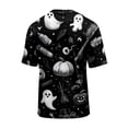 thumbnail image 6 of BRANROY Mens Summer Shirts Halloween Crewneck T-Shirt - Breathable Short Sleeve Mens T-Shirts, Casual Graphic Tees for Men, Shirts for Men Trick or Treat,Black,L, 6 of 7