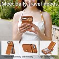 thumbnail image 4 of Allytechgroup iPhone SE 2022/2020/ iPhone 8 7 Wallet Case, Ring Holder Stand Cards Slots Shockproof Retro Flip Back Cover Phone Case for Apple iPhone SE 3rd 2nd Gen/ iPhone 8 7, Brown, 4 of 7