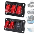 thumbnail image 2 of 12V 24V Toggle Switch Panel Light Breaker Ignition Start Stop Buttons 20A Fuse 4x4 Racing Car Accessories For Boat Truck Trailer ,Easy to Install, 2 of 6