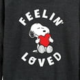 thumbnail image 3 of Peanuts - Feelin Loved - Women's Lightweight French Terry Long Sleeve Shirt, 3 of 6