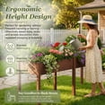 thumbnail image 6 of Wooden Raised Garden Bed with Legs, 72"L X 23"W X 30"H, Elevated Reinforced Large Planter Box for Vegetable Flower Herb Outdoors, 6 of 8