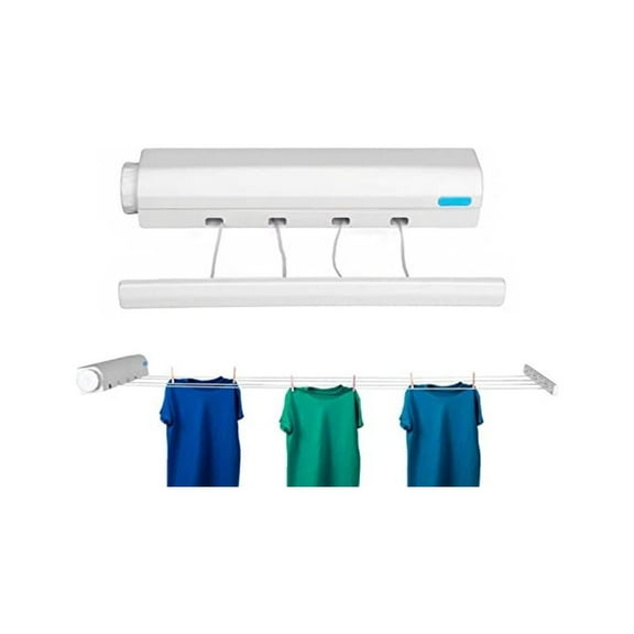 Tendedero de Ropa Retractil Bluelander Blanco Moderno