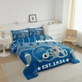 thumbnail image 3 of Erosebridal Football Bedding Set King Size Detroit Comforter Set American Football Gifts for Football Fans Women Men Football City Comforter Rugby Sports Duvet Set Bedroom Decor, 3 of 7