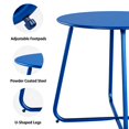 thumbnail image 4 of Decksplore Metal Outdoor Patio Side Table, Round Weather Resistant End Table, Peacock Blue, 4 of 6