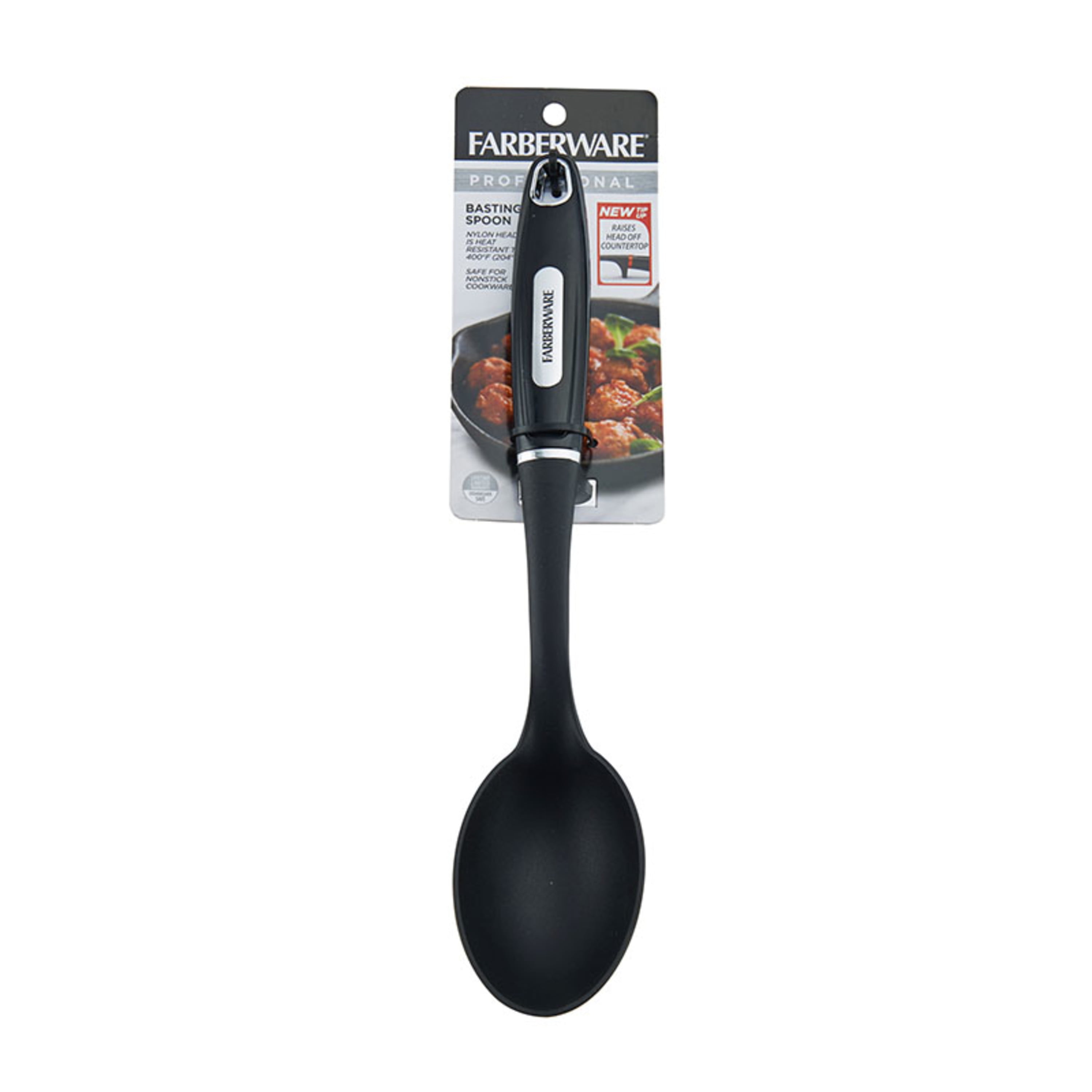 (2 pack) Farberware Professional Nylon Basting Spoon in Black