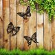 thumbnail image 4 of 3 piezas de mariposa de metal para decoración de pared, libélula, colibrí, mariposa, arte de pared de metal, colgante de pared para el hogar (negro, estilo elegante), 4 of 5