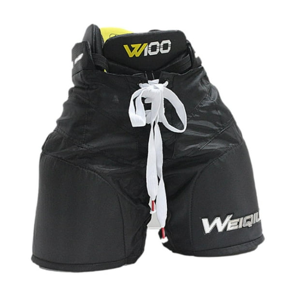 Pantalones de hockey sobre hielo anticaída para niños, pantalones deportivos de protección con cintura ajustable L