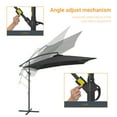 thumbnail image 4 of ACEGOSES 8.2×8.2FT Backyard Offset Hanging Umbrella , Square Canopy, Steel Pole and Ribs for Outdoors, Beaches and Lawns, Black, 4 of 8