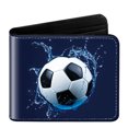 thumbnail image 1 of Tonnylam Billetera plegable con temática de fútbol — Billetera compacta para adolescentes, un regalo para los aficionados al fútbol, 1 of 3