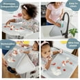thumbnail image 4 of Guidecraft Kitchen Helper Toddler Tower and Mealtime and Play Tray Bundle: Contemporary Navy Folding, Adjustable Step Stool with Keepers, 4 of 5