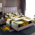 thumbnail image 1 of Erosebridal Abstract Ombre Full Sheet Sets, Futuristic Striped Bedding Full Size, Geometry Decor, 1 of 7