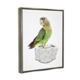 thumbnail image 3 of Stupell Industries Parrot Perched Toilet Paper Rolls Animals & Insects Painting Gray Floater Framed Art Print Wall Art, 3 of 6