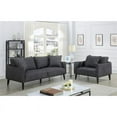 thumbnail image 3 of Asher Modern Upholstered 1.5 Chair - Gray, 3 of 13