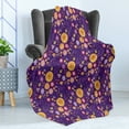 thumbnail image 4 of Flower Soft Flannel Fleece Throw Blanket, Childish Blooms Girls Doodle Style Daisy Chamomile Lily Petals Buds Kids Cartoon, Cozy Plush for Indoor and Outdoor Use, 60" x 80", Multicolor, by Ambesonne, 4 of 5