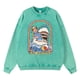 thumbnail image 4 of Sudadera con capucha de algodón para hombre, ropa de abrigo, sudadera holgada con capucha y lavado desgastado vintage que dice "Mantente positivo incluso si te comen los tiburones", 4 of 4