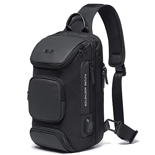 Bolso Hombro BANGE, Bolsa Pecho Impermeable Hombres, Bolsa Bandolera Hombro Cruzada..