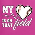 thumbnail image 2 of Wild Bobby, My Heart Is On That Baseball Field, Sports, Women Graphic Long Sleeve Tee, Fuschia, XX-Large, 2 of 4