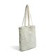thumbnail image 5 of MABULA Bolso de mano de algodón de gran capacidad, ligero, suave, informal, con flores, con bolsillo interior, sencillo, para compras, 5 of 5