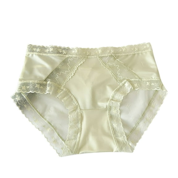 SCSAlgin Women Lace Underwear Sexy Breathable Hipster Panties Stretch Seamless Bikini Briefs