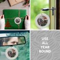 thumbnail image 5 of 3drose, English Bulldog Christmas Wearing Santa Hats, Circle Porcelain Ornament, 5 of 7