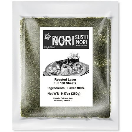 Sushi Nori Seaweed Sheets - 100sheets (Full Size, 260g)
