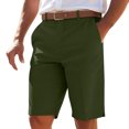 thumbnail image 5 of COSFO Shorts Men Solid Suit Casual Pleated Loose Button Shorts, 5 of 9
