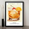 thumbnail image 2 of Eastern Print Whiskey SourCocktail Poster Art, Bar Cart Liquor Poster, Bar Art, Drinks Art Home Decor For Bar, Pub, Kitchen, Club, Cocktail Prints, Bar Posters (UNFRAMED) 8x12, 11x14, 2 of 4