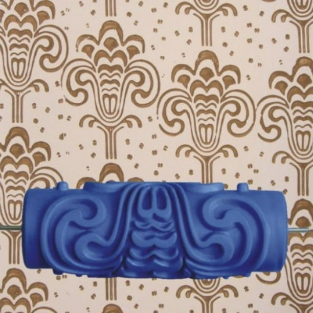 Qarigey Máquina de rodillos para pintar con patrón de flores Empaistic de 15cm, decoración de pared DIY Sombreros 022Y