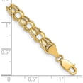 thumbnail image 3 of 14K Yellow Gold 8In 5.5mm Hollow Double Link Charm Bracelet (8 X 5.5) Made In Peru doh22-8, 3 of 5