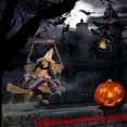 thumbnail image 4 of Colgante de escoba de bruja, decoración colgante de bruja, accesorio decorativo de Halloween, 4 of 7