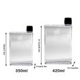 thumbnail image 3 of Moyic Botella de agua Taza para beber Diseño especial transparente Mano de obra fina Botellas planas reutilizables transparentes Contenedor Type2 NO2, 3 of 6