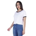 thumbnail image 2 of Inkmeso WoMen's Solid Crop Top Short Sleeve Tshirt Round Neck Summer Tee Shirt, 2 of 7