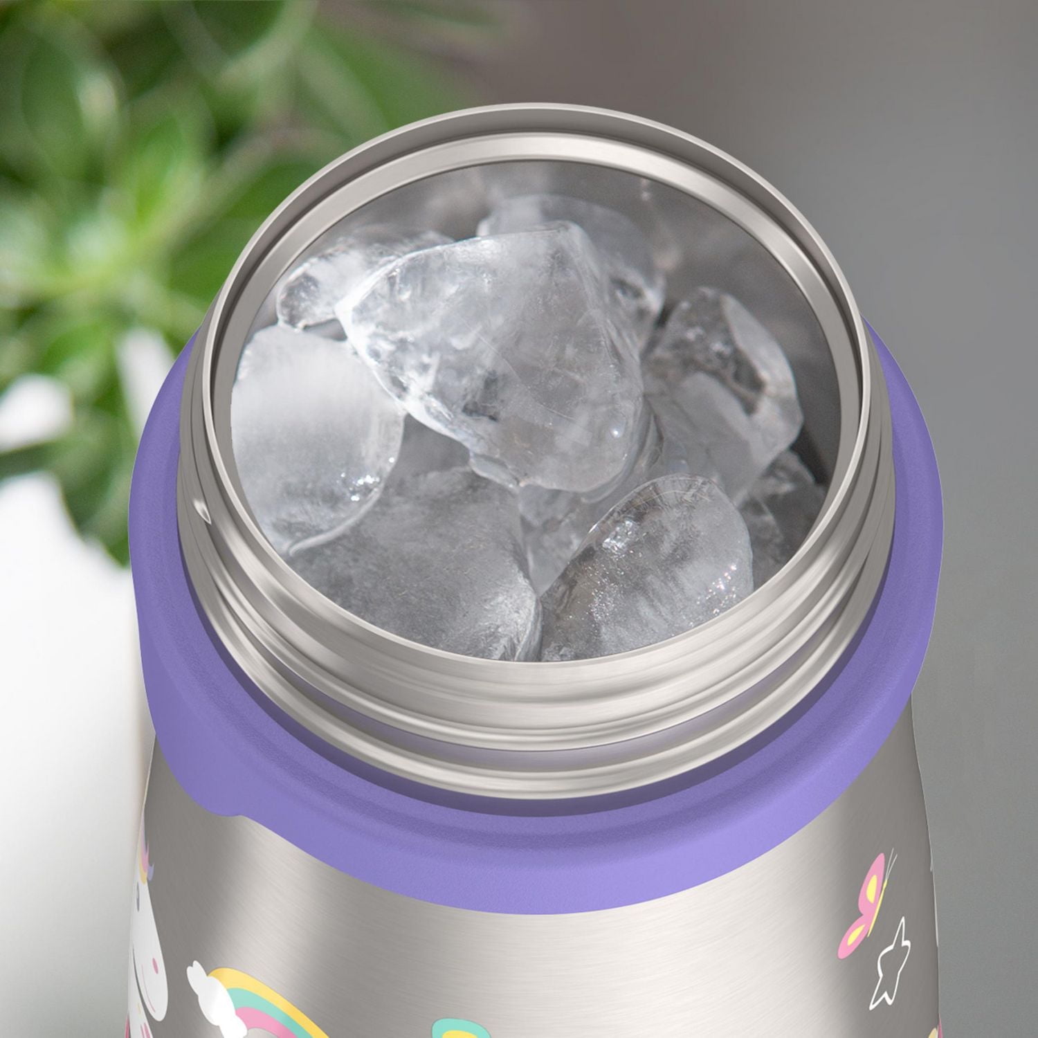 Thermos Baby Vacuum Insulated Stainless Steel 10 Oz Straw Bottle, 10 Oz, Unicorn Bottle