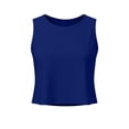 thumbnail image 4 of Yourumao Tank Tops for Women Crewneck Crop Tanks Solid Basic Sleeveless Shirts Loose Fit Tshirts Summer Dailywear Cami Tshirts, 4 of 6