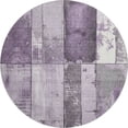 thumbnail image 2 of Addison Rugs Mayfield Premium Machine Washable Transitional Geometric Purple Round Rug, 8' x 8', 2 of 6